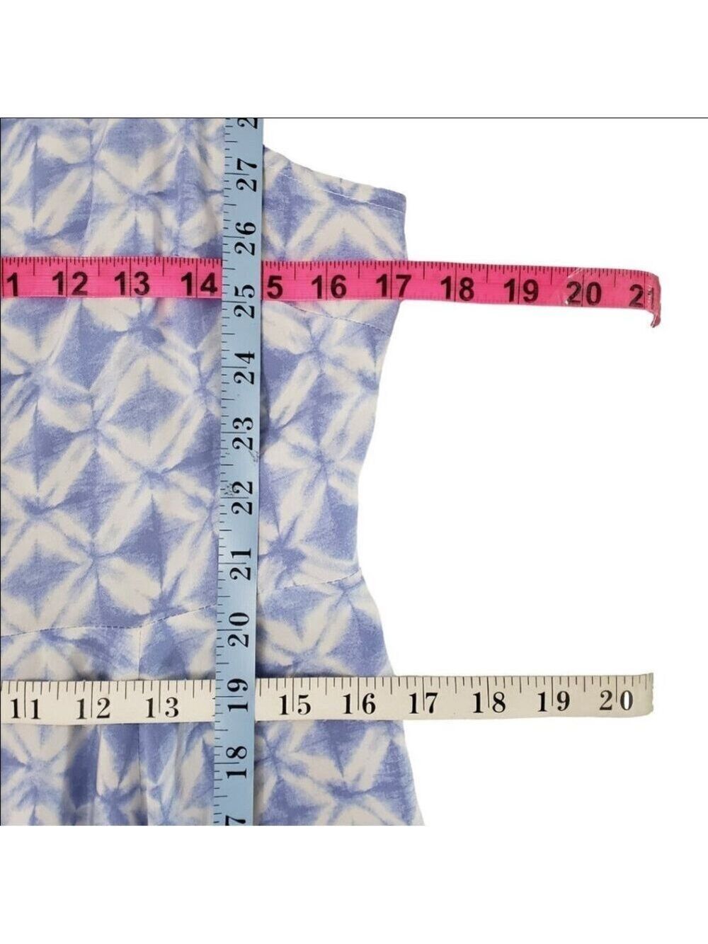 GAP Blue & White Geometric Rayon Sundress | M - Picture 10 of 10